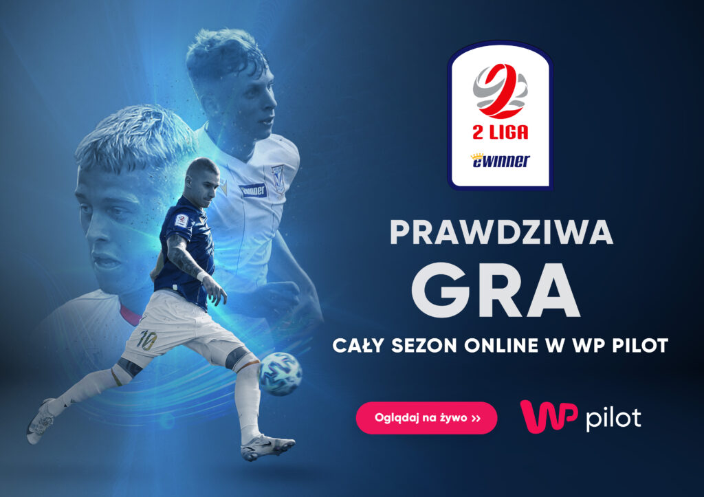Read more about the article Wszystkie mecze eWinner 2. Ligi piłki nożnej w WP Pilot, pierwszej TV online w Polsce! 